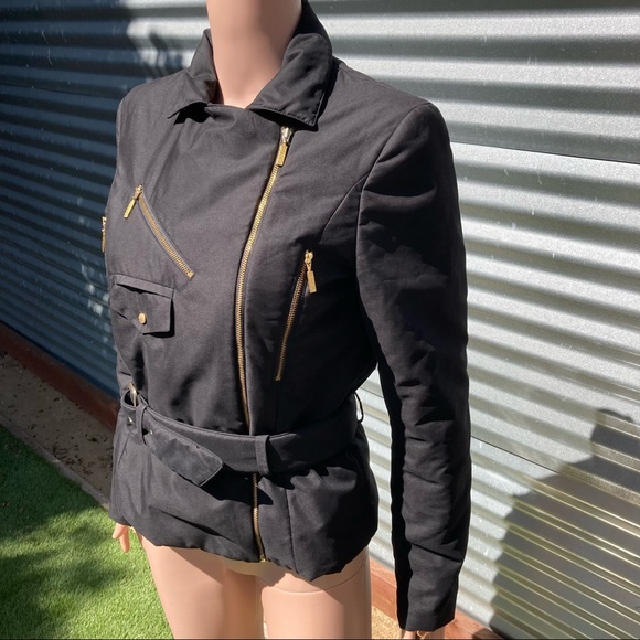 La Perla Studio Fabric Biker Jacket with Belt - Picture 3 of 16